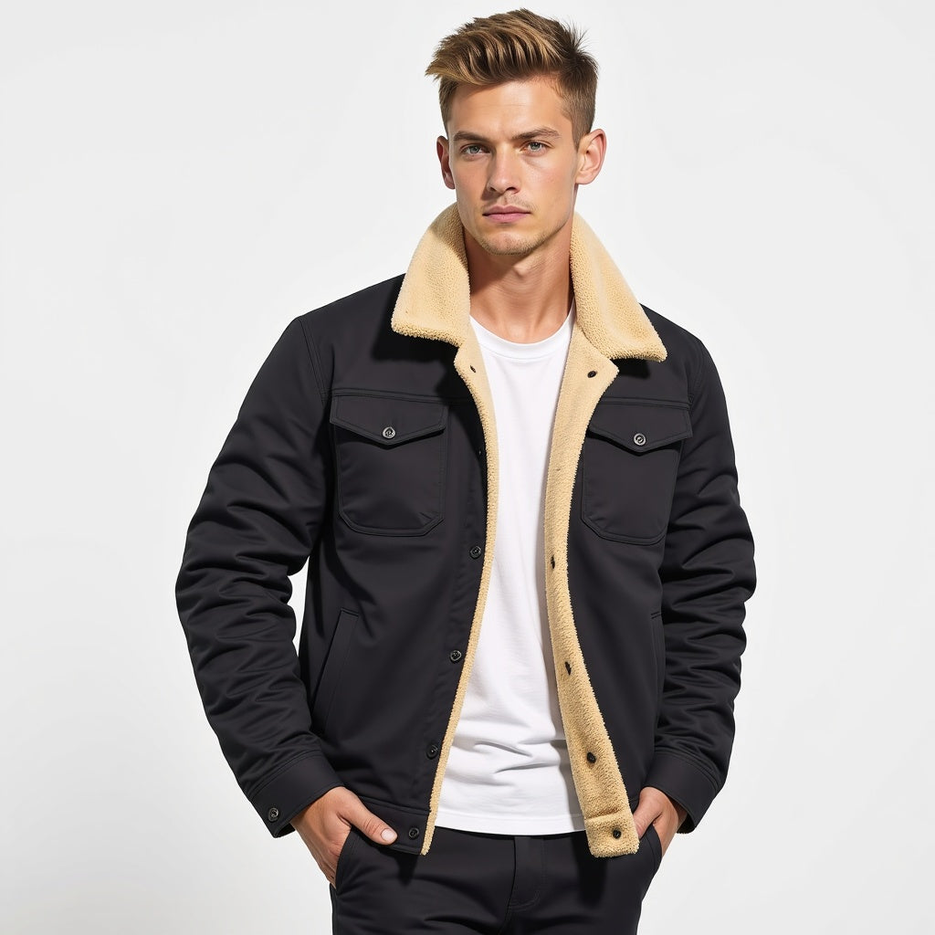 Heren Bomberjack Vintage Winter – Warme en Stijlvolle Casual Jas