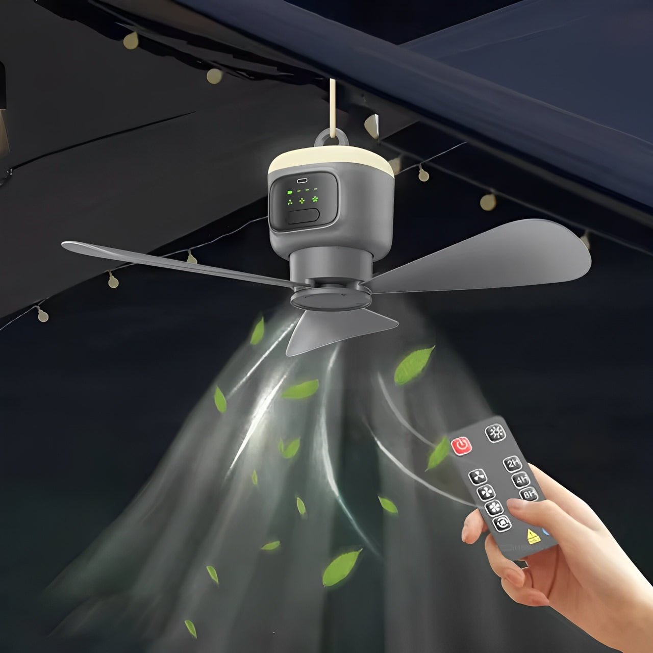 AirLuma Draadloze Plafondventilator met Verlichting en Afstandsbediening