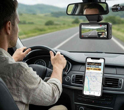 4K Auto Dashcam met WiFi GPS Voor- en Achtercamera Opname