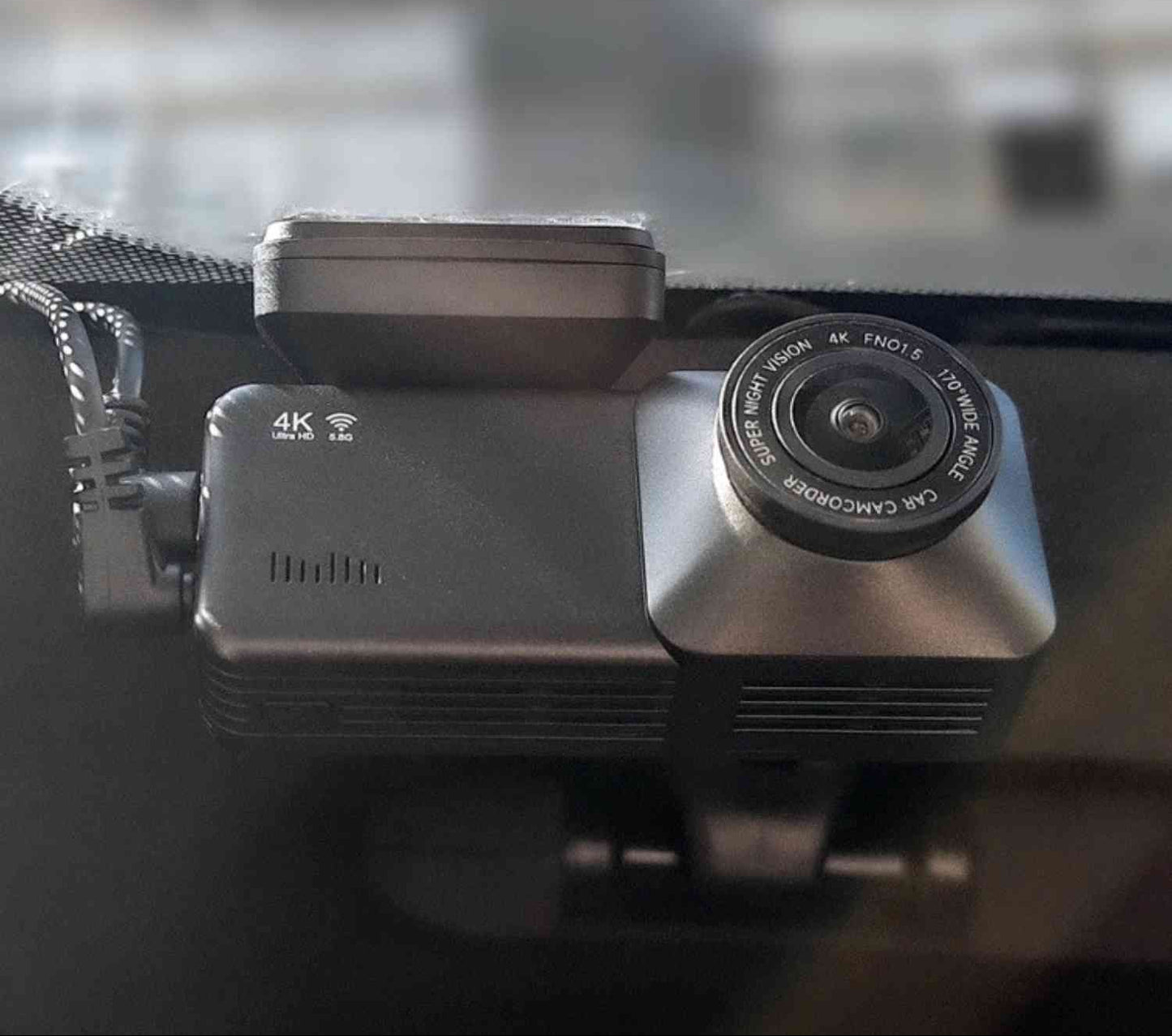4K Auto Dashcam met WiFi GPS Voor- en Achtercamera Opname