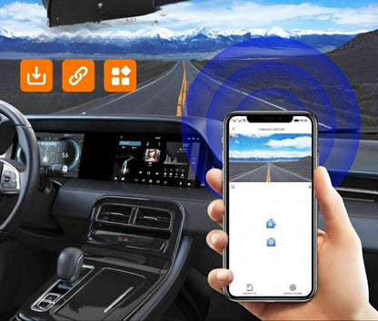 4K Auto Dashcam met WiFi GPS Voor- en Achtercamera Opname