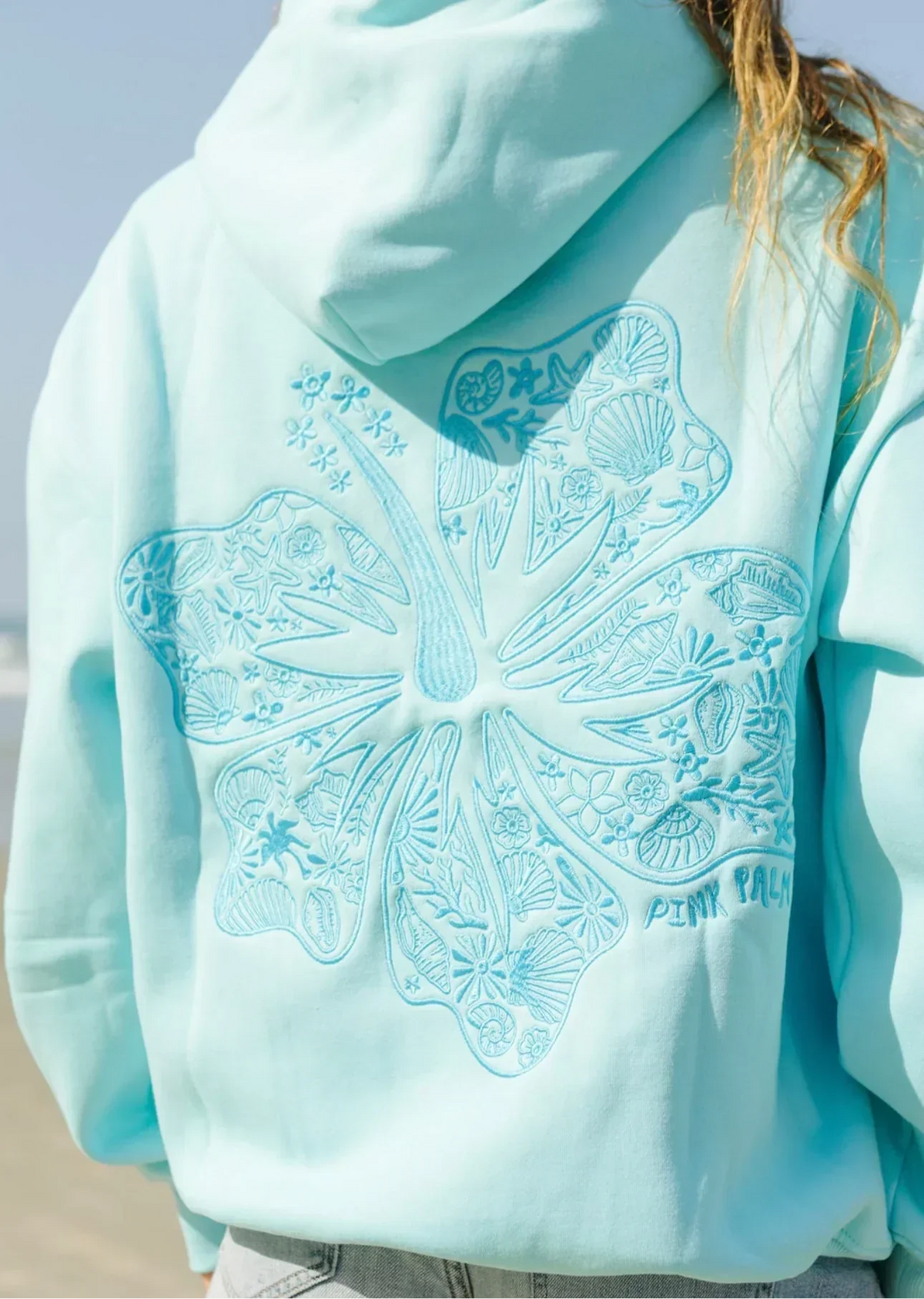 Fleur Dames Hoodie – Oversized Hoodie met Bloemenprint op de Rug