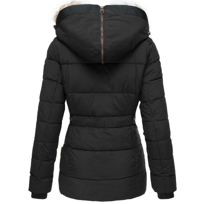 Almira Dames Winterjas Gewatteerd met Afneembare Bontkraag
