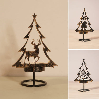FestiveFlames - Kandelaar van ijzer in de vorm van een kerstboom