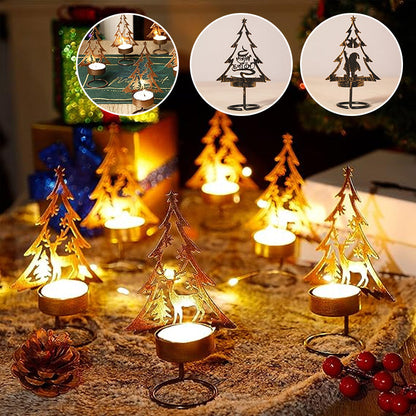 FestiveFlames - Kandelaar van ijzer in de vorm van een kerstboom