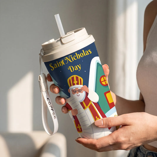Sinterklaaswarmte – Thermosbeker met Feestelijke Print 510 ml
