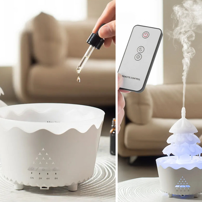 Kerstboom Aroma Diffuser – USB Luchtbevochtiger met LED Licht