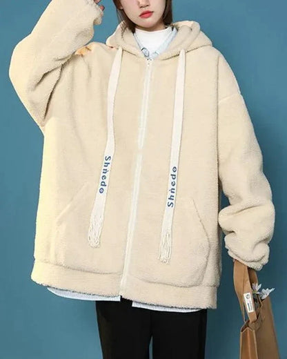Fleecezacht Damesvest Oversized met Ritssluiting en Warme Fleece