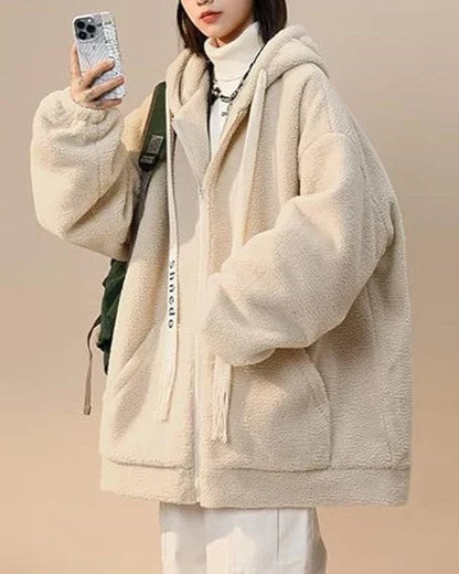 Fleecezacht Damesvest Oversized met Ritssluiting en Warme Fleece