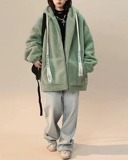 Fleecezacht Damesvest Oversized met Ritssluiting en Warme Fleece