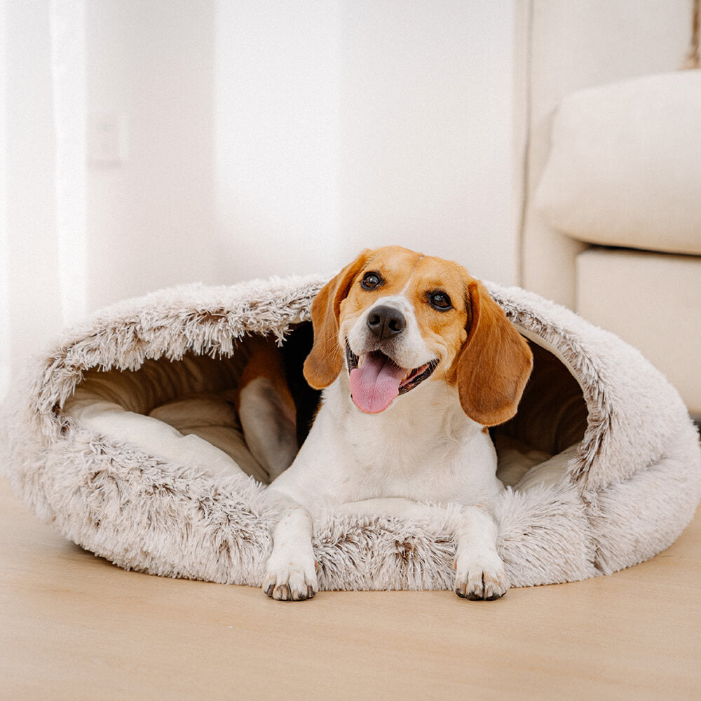Gezellige & Veilige Halve Open Dierenbed Soft Katoenstof
