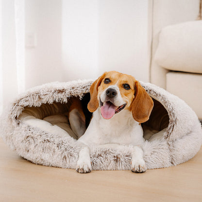 Gezellige & Veilige Halve Open Dierenbed Soft Katoenstof