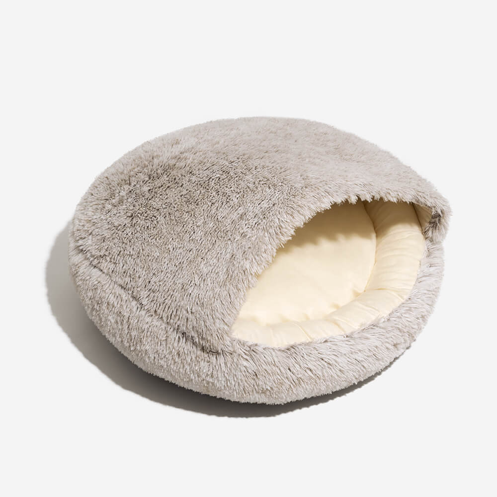 Gezellige & Veilige Halve Open Dierenbed Soft Katoenstof