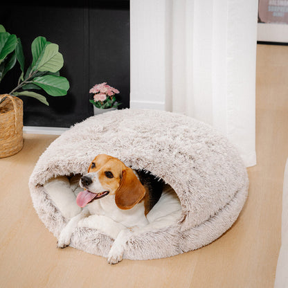 Gezellige & Veilige Halve Open Dierenbed Soft Katoenstof
