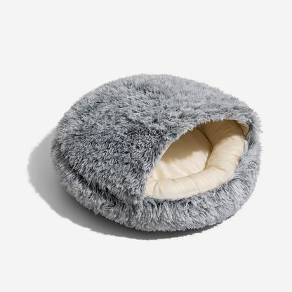 Gezellige & Veilige Halve Open Dierenbed Soft Katoenstof