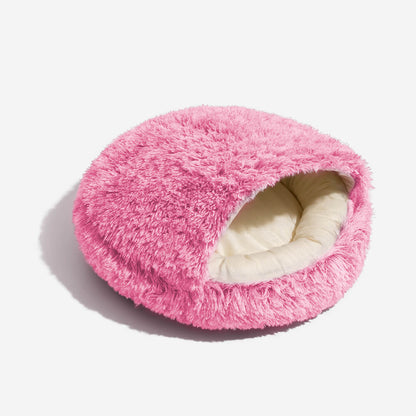 Gezellige & Veilige Halve Open Dierenbed Soft Katoenstof
