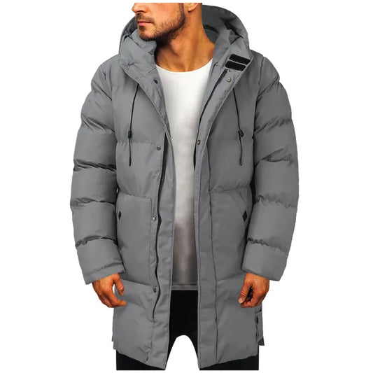 Nordvik Lange Heren Winterjas met Capuchon en Warme Donsvoering