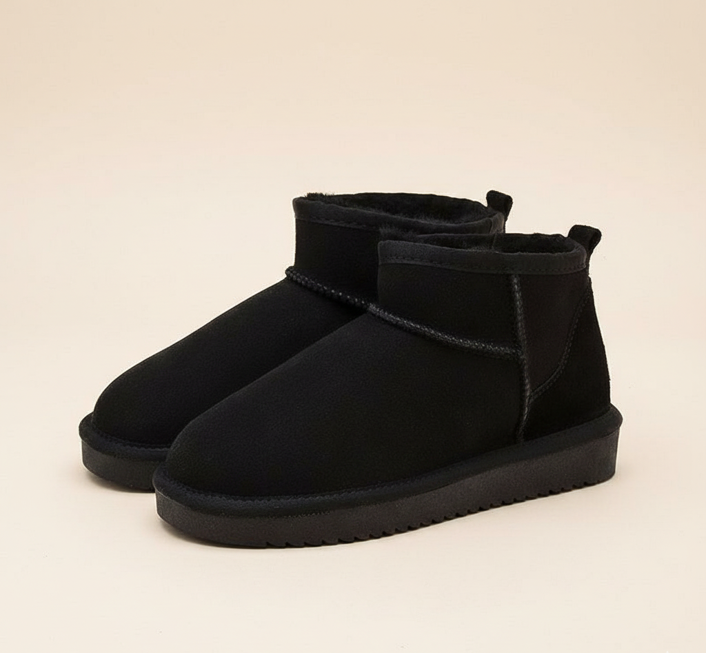 Hazel Warmgevoerde Enkellaarsjes van Leer – Waterdicht en Comfortabel