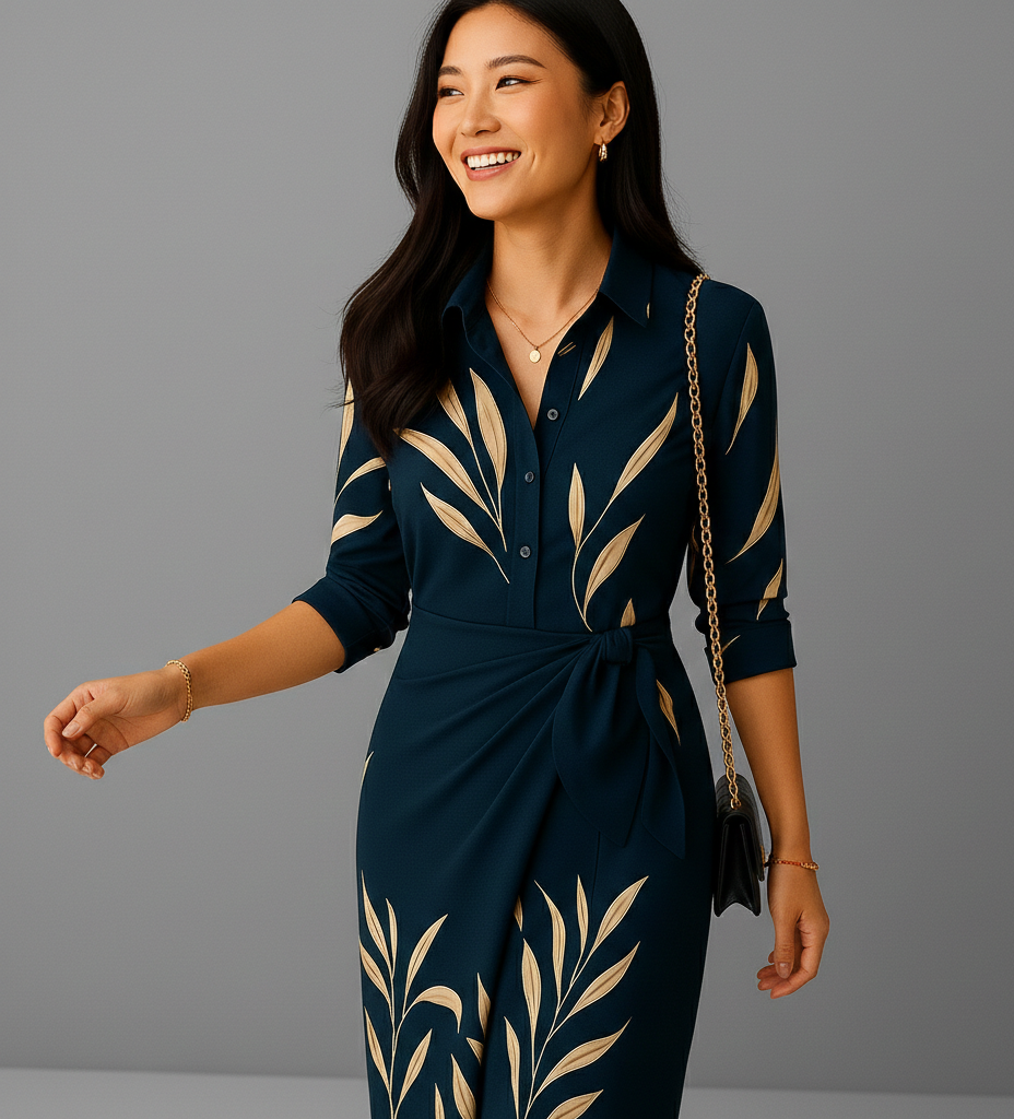 Lichte Wikkeljurk “Isolde” voor Dames – Comfort & Elegantie Zomerlook