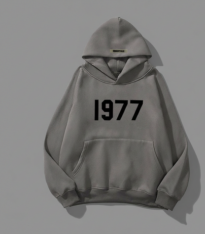 Retro77 Streetwear Hoodie met Loose Fit en Warme Voering