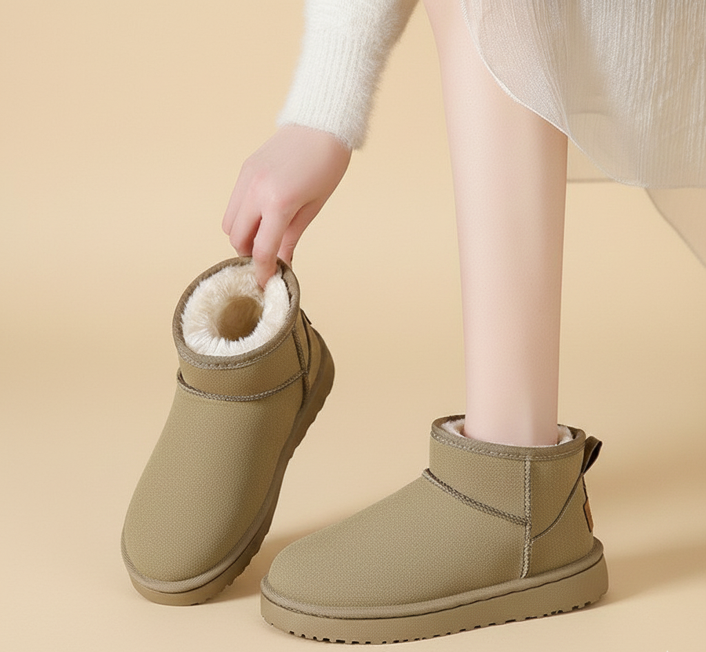 Hazel Warmgevoerde Enkellaarsjes van Leer – Waterdicht en Comfortabel