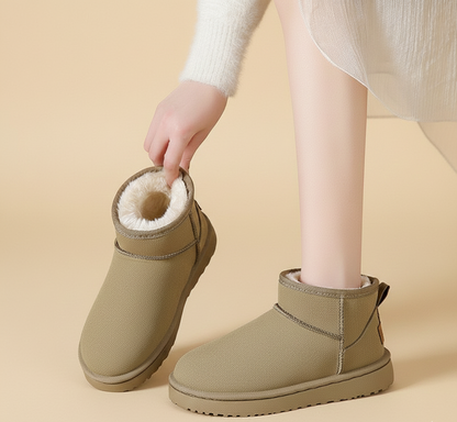 Hazel Warmgevoerde Enkellaarsjes van Leer – Waterdicht en Comfortabel