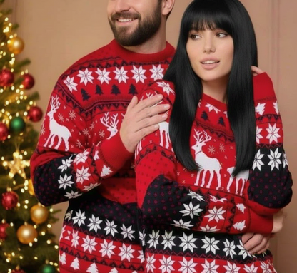 Noordwinter Match Kersttrui Unisex – Nordic Feesttrui voor Duo’s