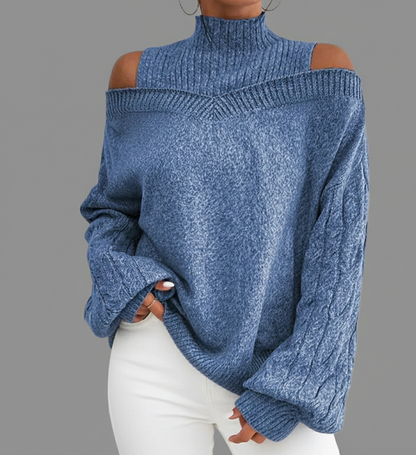 Noa Elegante Damestrui – Comfortabele Off-Shoulder Trui voor Herfst