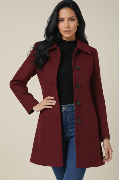 Aurora Getailleerde Damesjas met Uitlopende Zoom – Elegant & Tijdloos