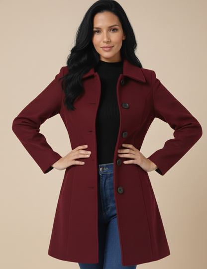 Aurora Getailleerde Damesjas met Uitlopende Zoom – Elegant & Tijdloos