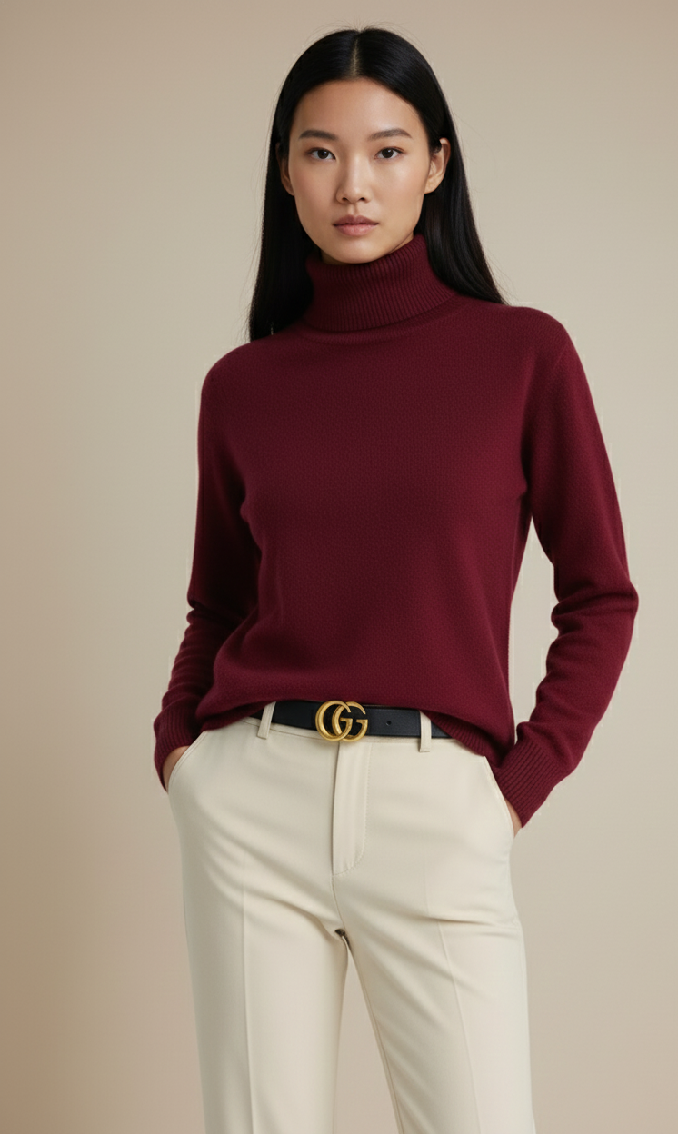 KnitHals Luxe Dames Coltrui met Hoge Hals en Zacht Breisel