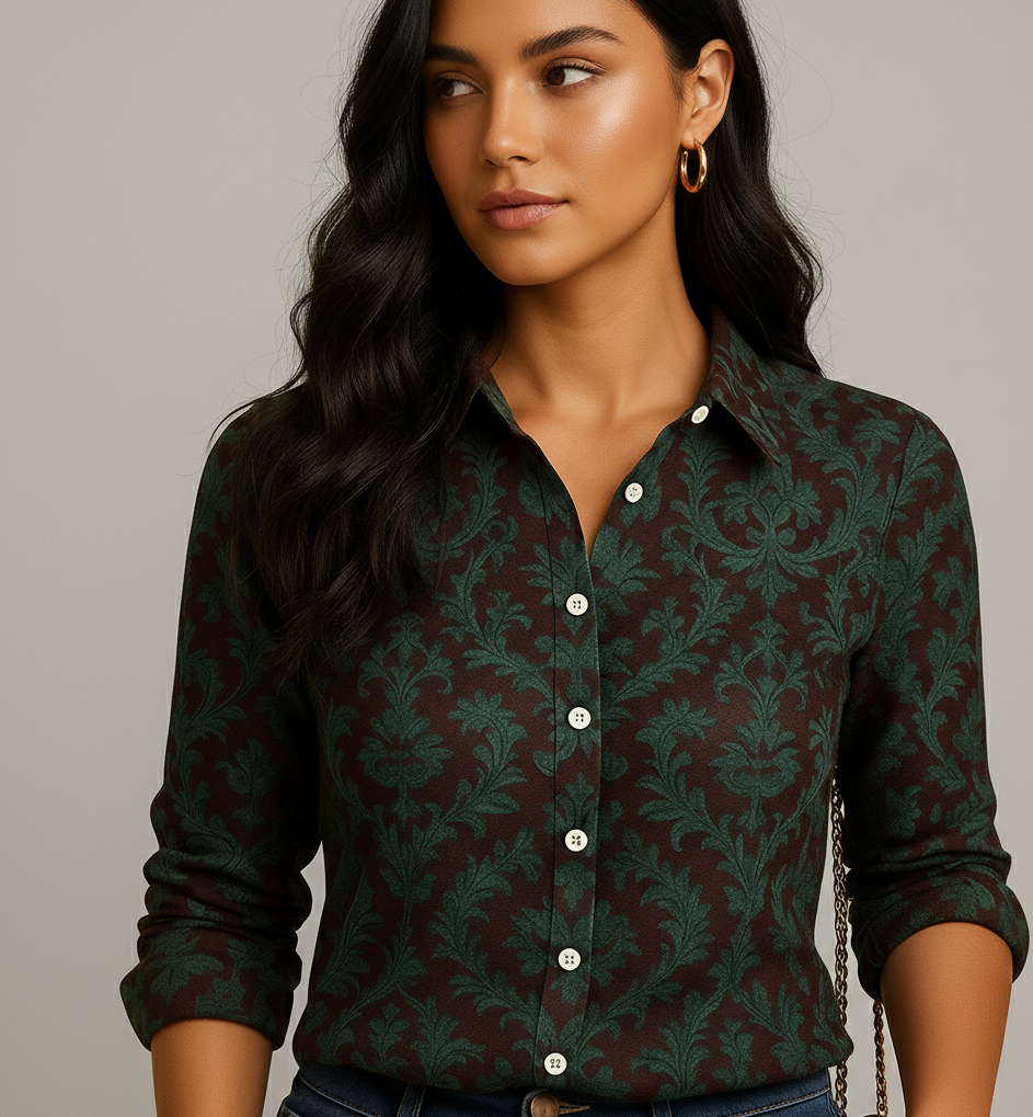 Dames Blouse Celestine – Flatterend Patroon en Comfortabele Pasvorm