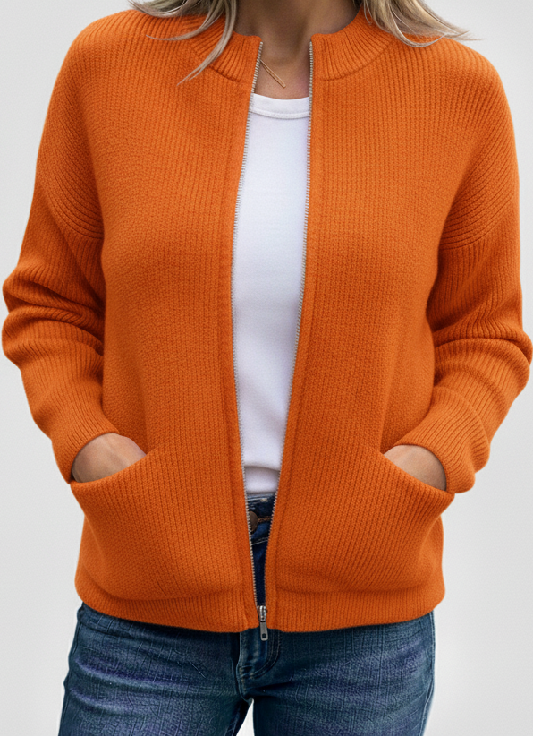 Zacht Gebreid Vest Zonnestraal – Comfortabel damesvest voor elke gelegenheid