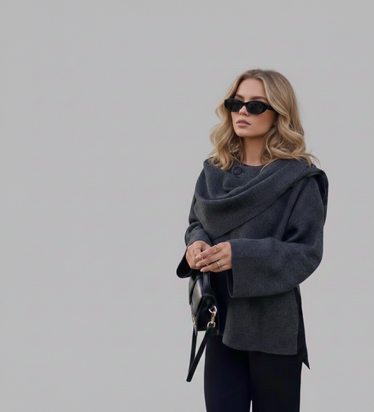 Oversized Wollen Jas “Aveline” voor Dames – Warm & Stijlvol Herfstlook