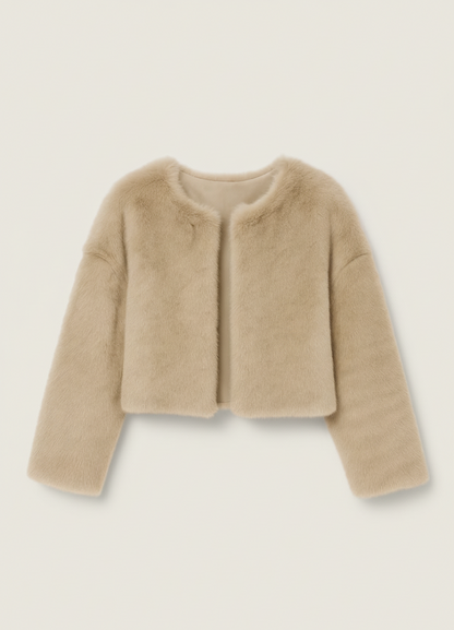 Korte Bontlook Jas ZachtLuxe – Elegante imitatiebontjas voor dames