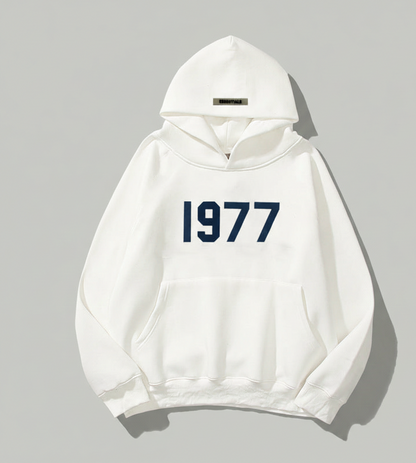 Retro77 Streetwear Hoodie met Loose Fit en Warme Voering