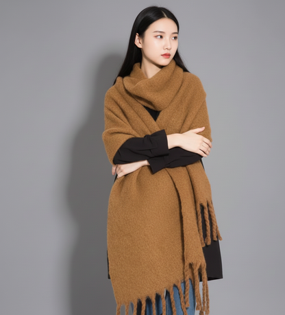 Luxe Winteromslag ZachteWarmte Sjaal voor Dames – Elegante Grote Sjaal