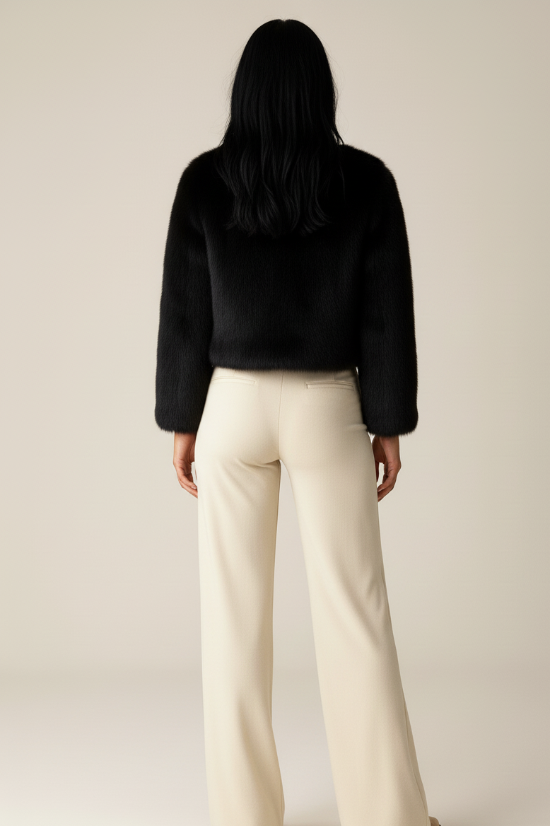 Korte Bontlook Jas ZachtLuxe – Elegante imitatiebontjas voor dames