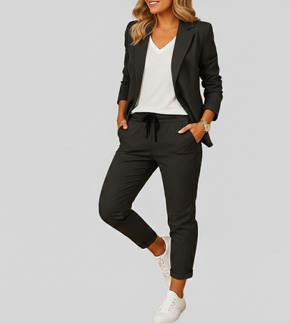 Dames Blazer- en Pantalonset Elinara – Elegant Getailleerd Pak