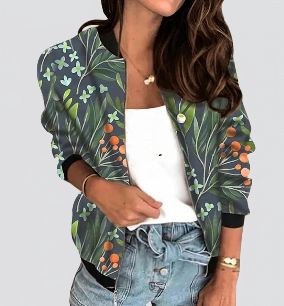 PrintLuxe Dames Jas met Uniek Design en Comfortabele Pasvorm