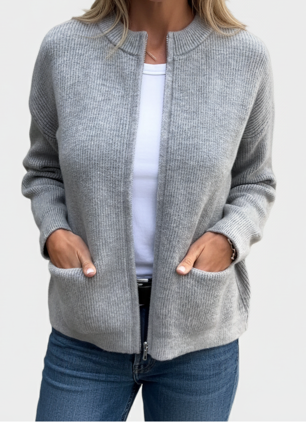 Zacht Gebreid Vest Zonnestraal – Comfortabel damesvest voor elke gelegenheid