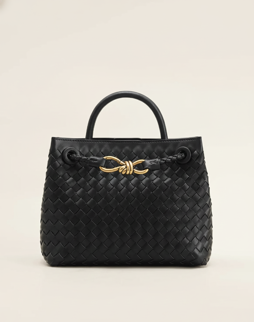 Vlechtique Luxe Handtas Dames – Handgevlochten Schoudertas