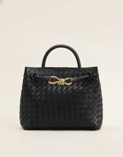 Vlechtique Luxe Handtas Dames – Handgevlochten Schoudertas