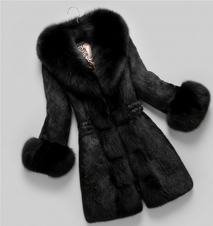 Aurélienne Luxe Winterjas – Elegante Kraag en Warme Manchetten