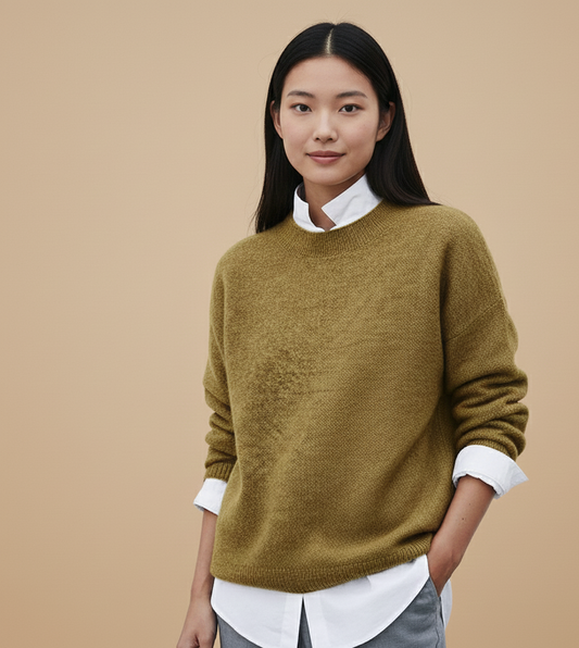 Zachtlijn Gebreide Damestrui – Relaxte Basis Trui voor Elke Dag