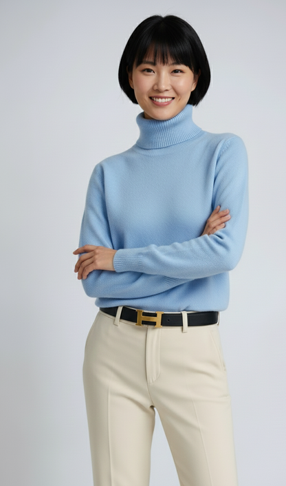 Warme KnitCol Damestrui met Hoge Hals – Zachte Gebreide Wintertrui