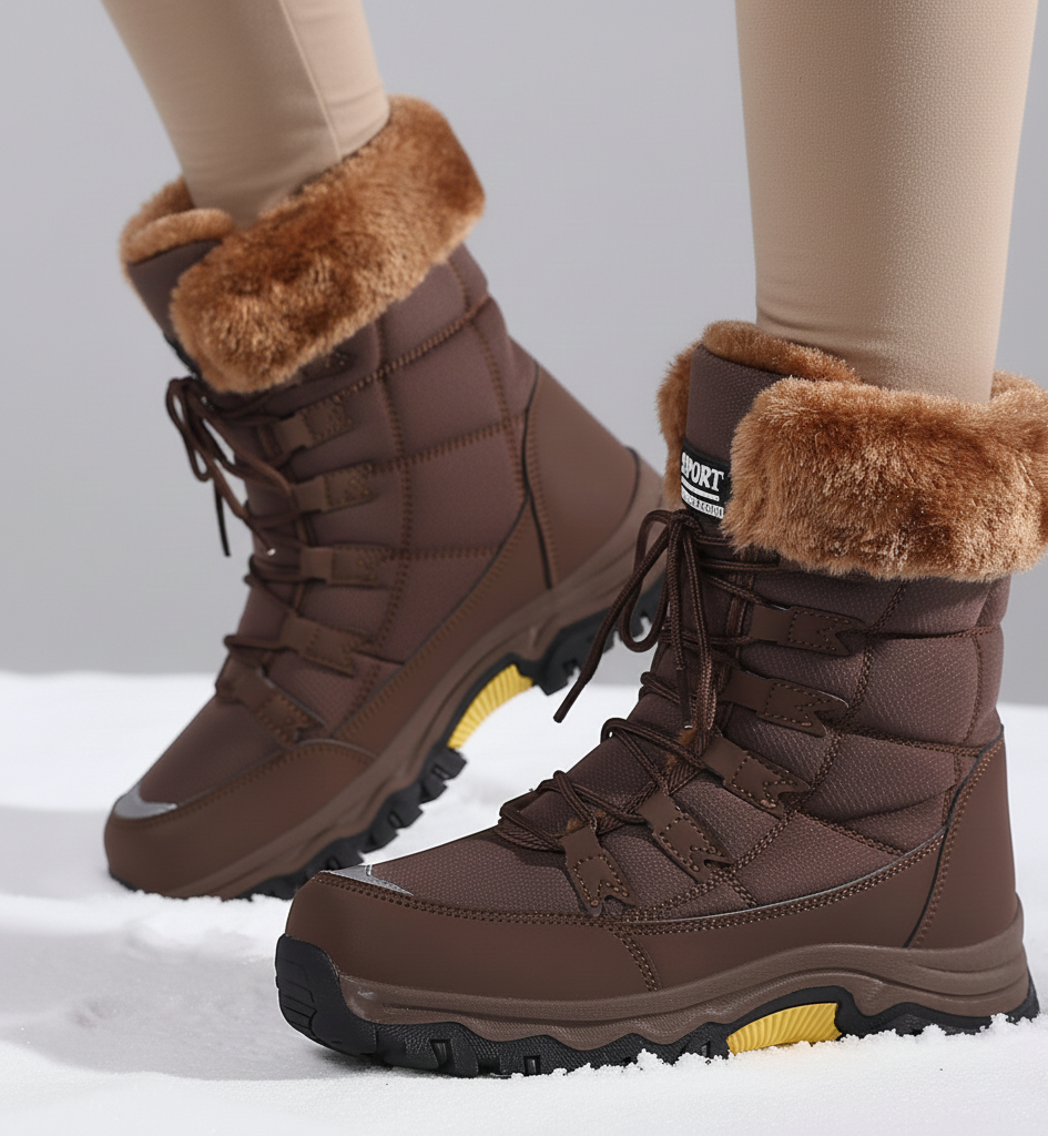 Nordica WarmteLaarzen – gevoerde dames winterlaarzen met antislipzool