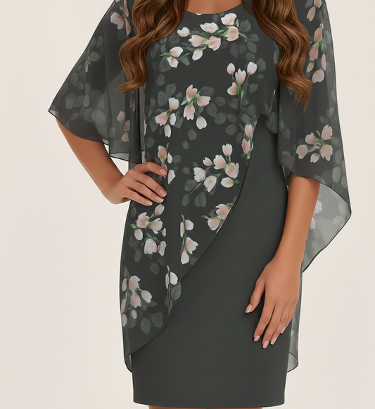Floretta Elegante Dames Jurk met Kleurige Bloemenprint