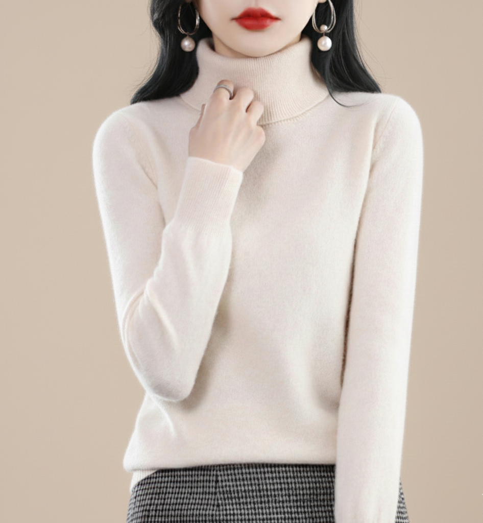 Aurora Zachte Cashmere Coltrui voor Dames – Luxe & Comfort