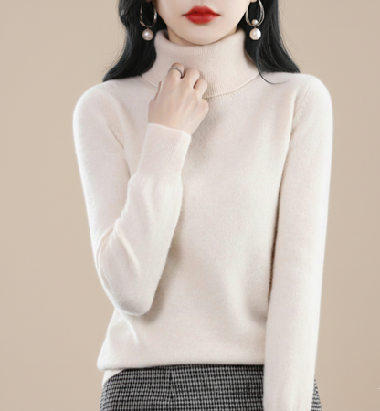 Aurora Zachte Cashmere Coltrui voor Dames – Luxe & Comfort